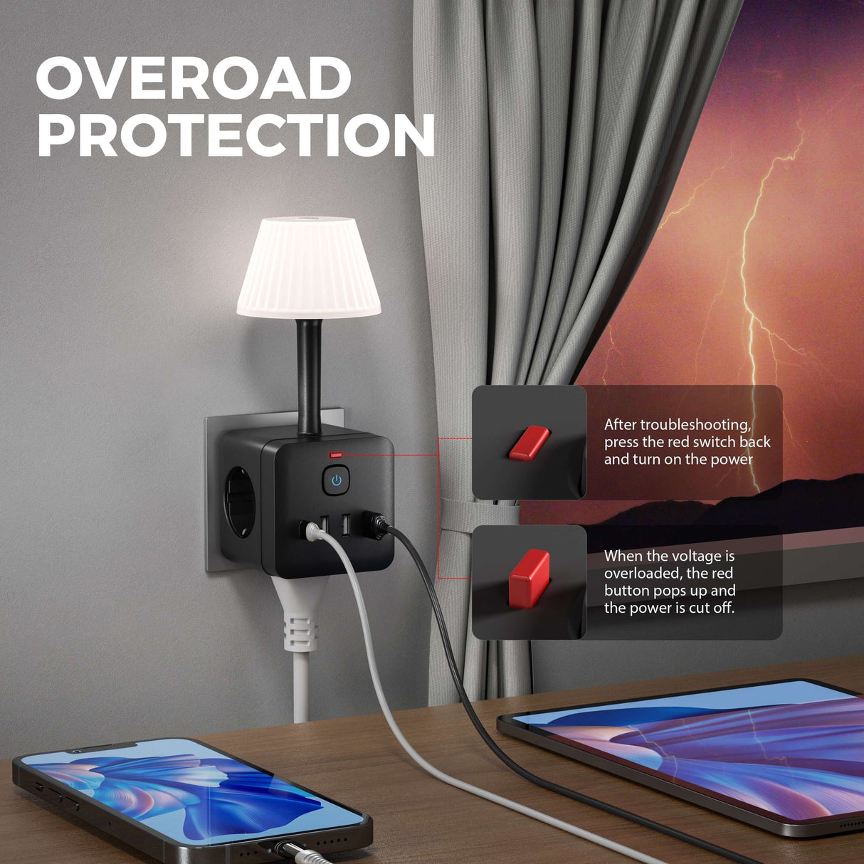 Smart 8-i-1 Nattlampa - För Smart Lösningar och Belysning Carvallo