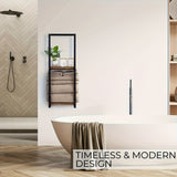 Industriell Handdukshållare med Hyllor – Elegant och Funktionell Väggmöbel Carvallo