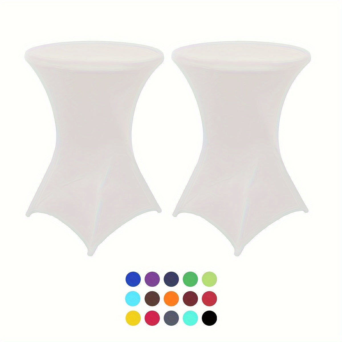 Stretchy Cocktail Table Covers - Solid Color, Ideal for Partyn och Evenemang Carvallo