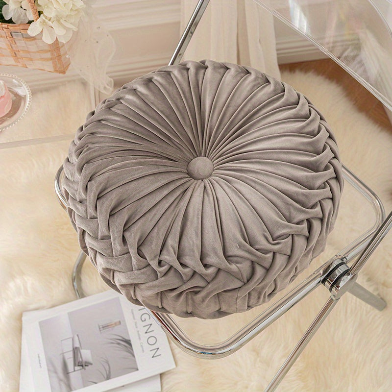 Pumpakudde - Sammet Rund Kuddfodral för Soffa, Tatami, Vardagsrum och Kontorsdekoration Carvallo