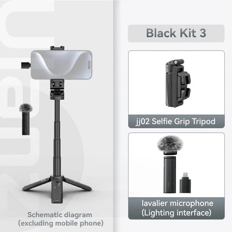 Bluetooth Selfie Stick med Stativ – 4-sektions Förlängningsbar Rotera Handtag för Stabila Skott Carvallo