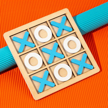 Trä Tic Tac Toe Barn Pusselspel Carvallo