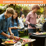 Carvallo BBQ Grillset 20-delat | Komplett tillbehörsset | Rostfritt stål | För inomhus & utomhus Carvallo