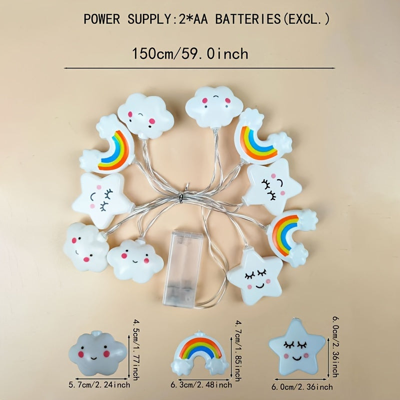 Magiska LED-ljussträngar – Stjärna, Moln och Regnbåge Designer för en Glad Atmosfär Carvallo