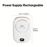 Carvallo Nackventilator BreezyLoop | USB-laddning | 3 hastigheter | 2000 mAh batteri | Handsfree-kylning Carvallo