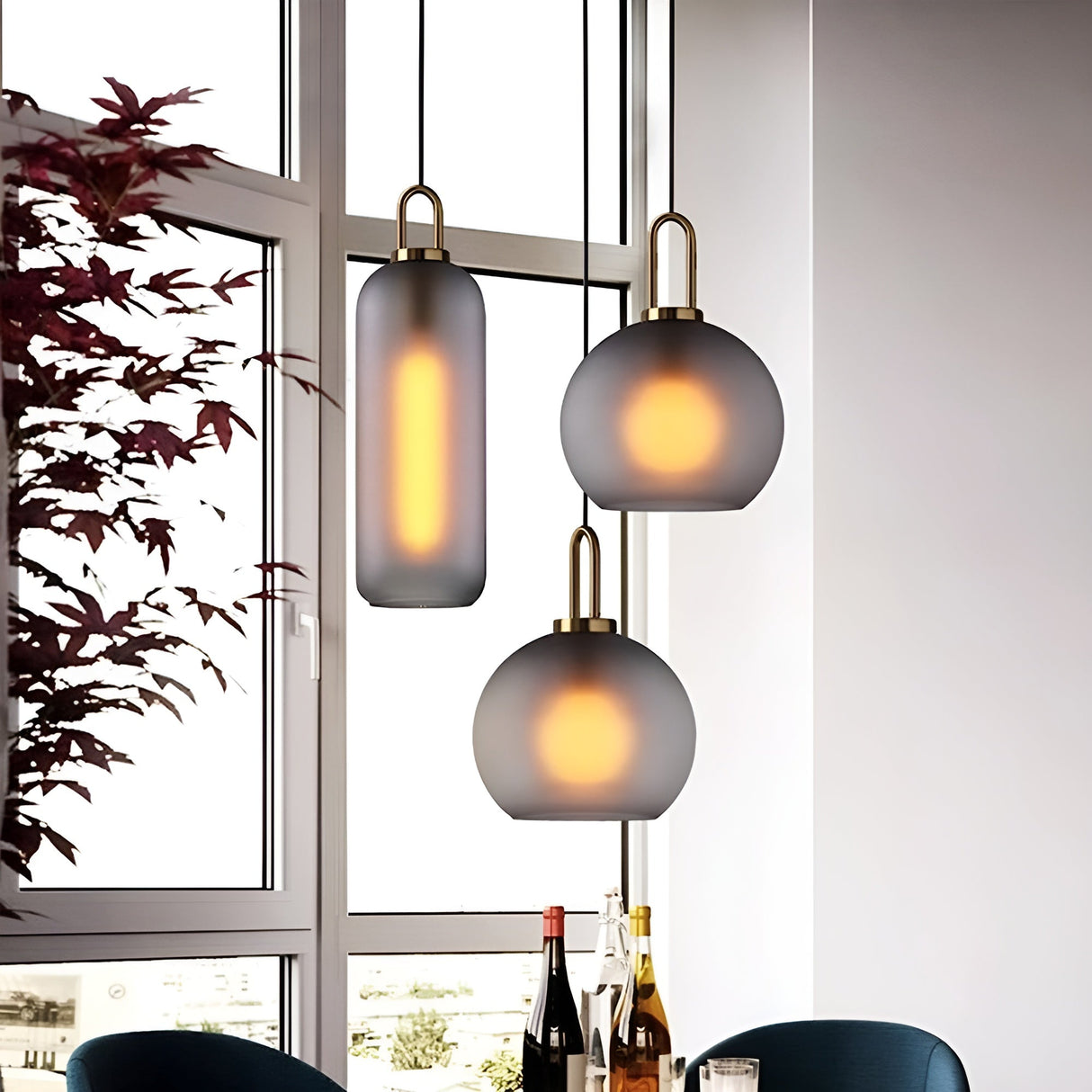 CrystalHue Light - Nordisk glaskula pendellampa Carvallo