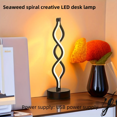 SeaWave - Unik Aluminium Skrivbordslampa med Dimbart LED-Ljus Carvallo