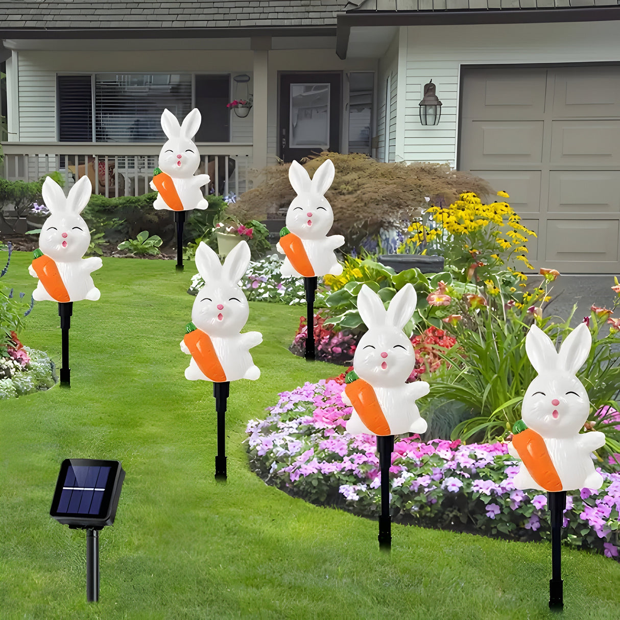 HoppyShine Light – 6-pack Solarbetrivna Påskhar-lampor Carvallo