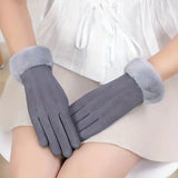 Carvallo - Samt handskar med förtjockning Carvallo