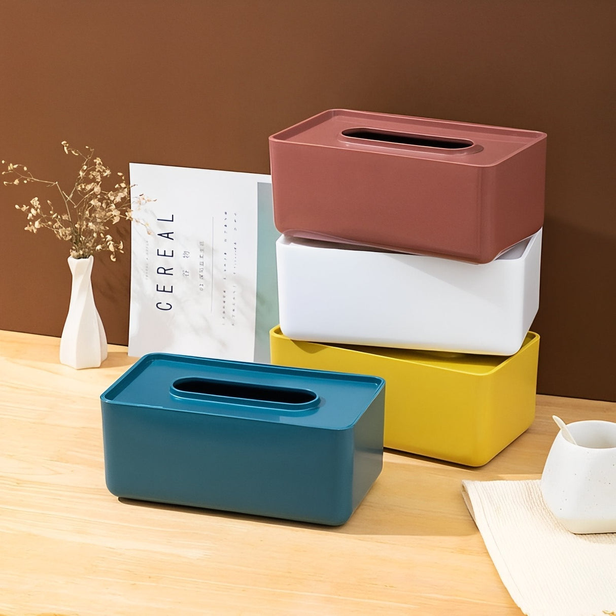 Carvallo - Modern rektangulär pappersnästukslåda för en stilfull touch i ditt hem Carvallo