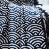 Fiskfjäll Semi Blockout Tassel Gardin i Marin Bomull Carvallo