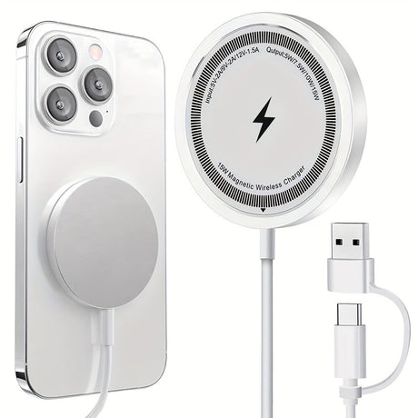 Trådlös Magnetisk Telefonladdare med USB-kabel Carvallo