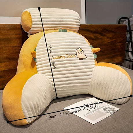 Plush Sängkudde med Ryggstöd - Mjuk Ländryggsstöd för Säng och Soffa, Fyra Säsonger Carvallo