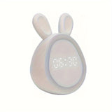 Söt Kanin Väckarklocka - Med Nattlampa och USB Laddningsbar Carvallo