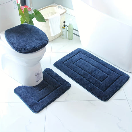 3-delad ultrafin fiber badrumsmattor set – snabbtorkande och absorberande Carvallo