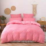 GridLuxe Duvet Set - Året runt tuftad rutmönstrad sängkläder Carvallo