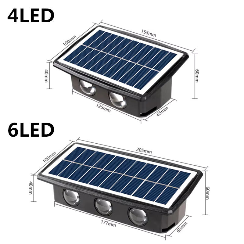 Vägglampa Utomhus Solar LED Varm Vit Carvallo