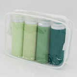 Carvallo Uitstroomvrije Siliconen Reisflessen 4-pack | 89 ml (TSA-conform) | BPA-vrij & Navulbaar | Met Rits Toilettas Carvallo