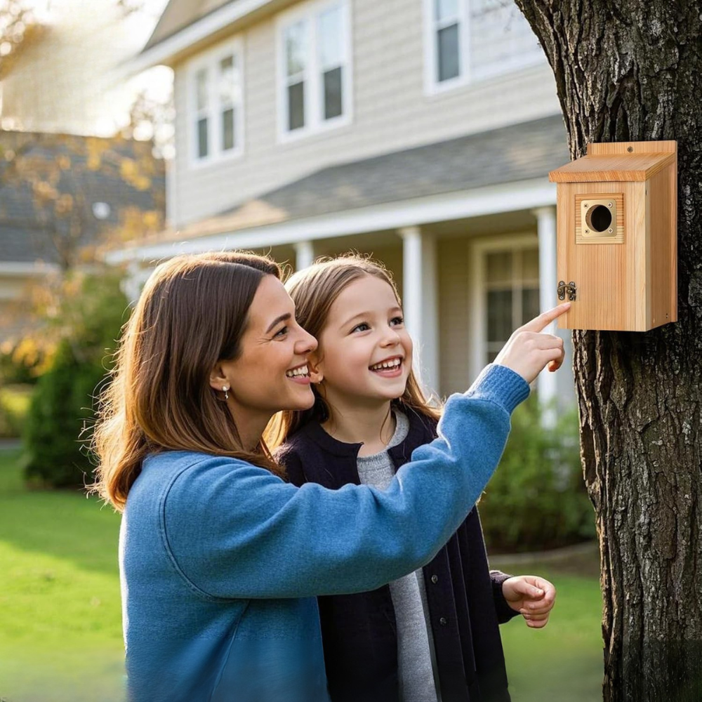 Fågelhus i trä, ceder, kopparskydd Carvallo