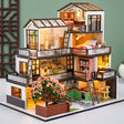 Miniatyr Villa 3D Pussel Kit – Handgjord Modell med LED-belysning och Detaljerad Interiör Carvallo