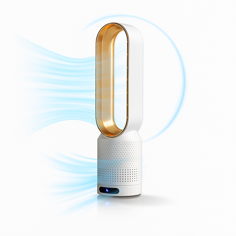 Bladlös Turbofläkt Luftrenare Oscillerande Carvallo