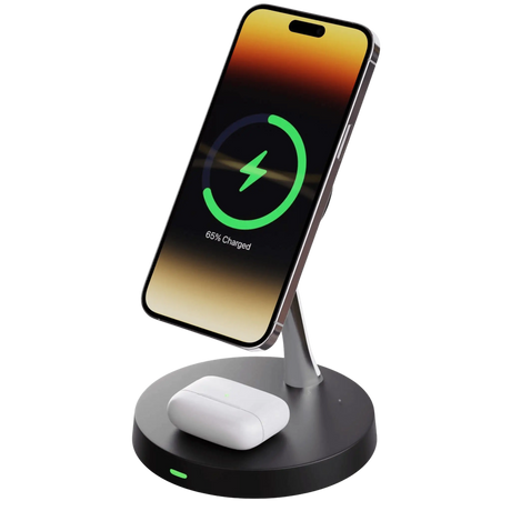 Trådlös telefonladdare med magnetisk ställning Carvallo