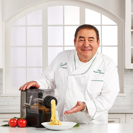 Elektrisk Pastamaskin - 180W Nudelmaskin med 6 Formskivor Carvallo