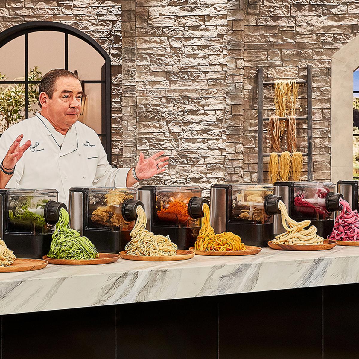 Elektrisk Pastamaskin - 180W Nudelmaskin med 6 Formskivor Carvallo