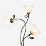 Golvlampa med blommig glaslampa design Carvallo