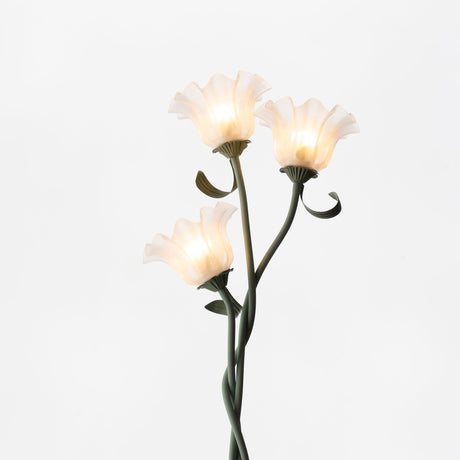 Golvlampa med blommig glaslampa design Carvallo