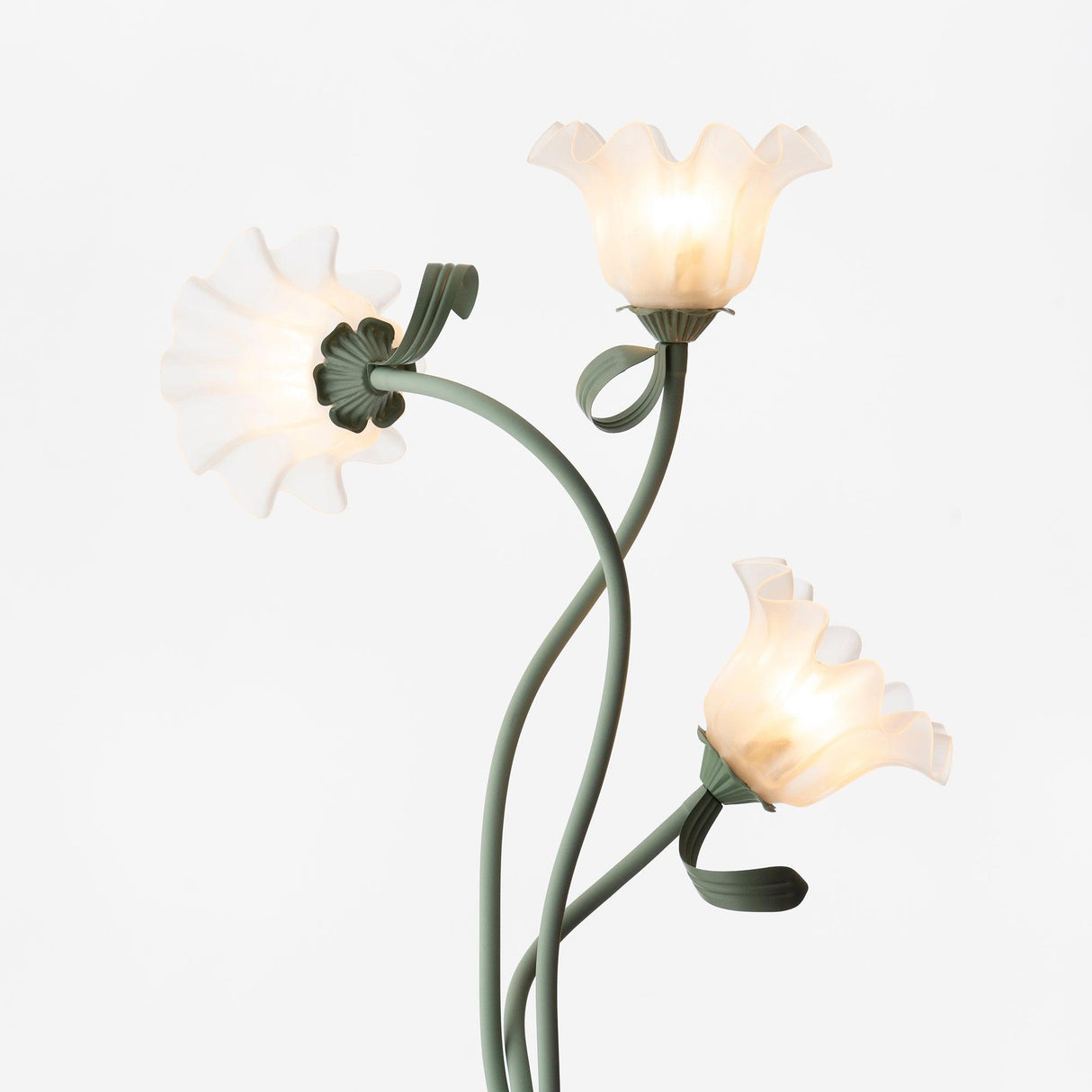 Golvlampa med blommig glaslampa design Carvallo