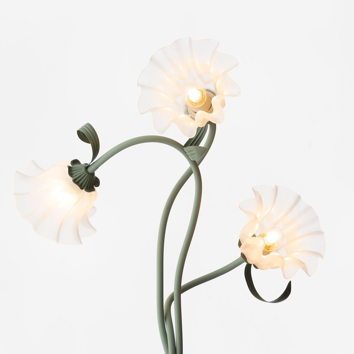 Golvlampa med blommig glaslampa design Carvallo