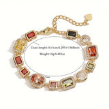 Smyckesset Guldpläterad Zirkon Geometrisk Carvallo