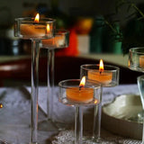 Eleganta glas ljuslykta set för heminredning Carvallo