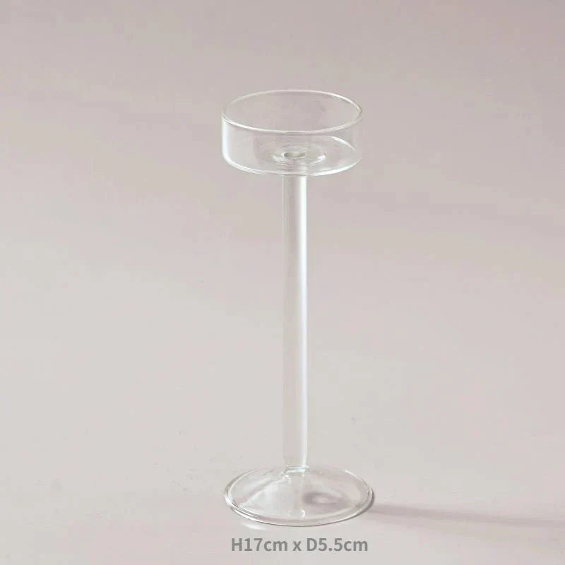 Eleganta glas ljuslykta set för heminredning Carvallo