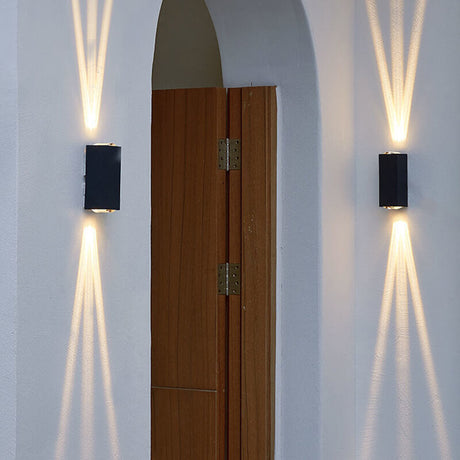 Utomhus Svart Aluminium LED Vägglampa Carvallo
