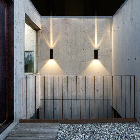 Utomhus Svart Aluminium LED Vägglampa Carvallo