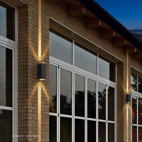 Utomhus Svart Aluminium LED Vägglampa Carvallo