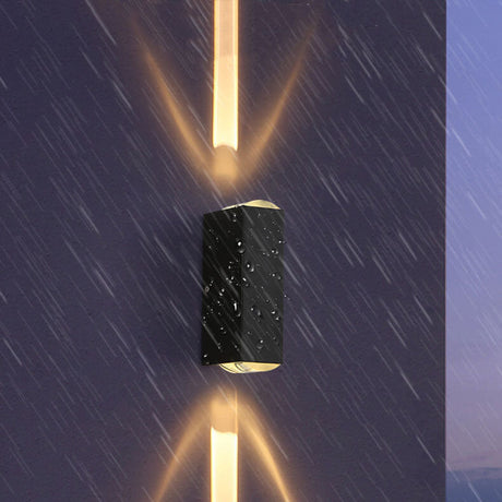 Utomhus Svart Aluminium LED Vägglampa Carvallo