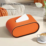 Tissue Box Cover PU Leather Modern Holder Carvallo