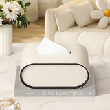 Tissue Box Cover PU Leather Modern Holder Carvallo