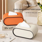 Tissue Box Cover PU Leather Modern Holder Carvallo