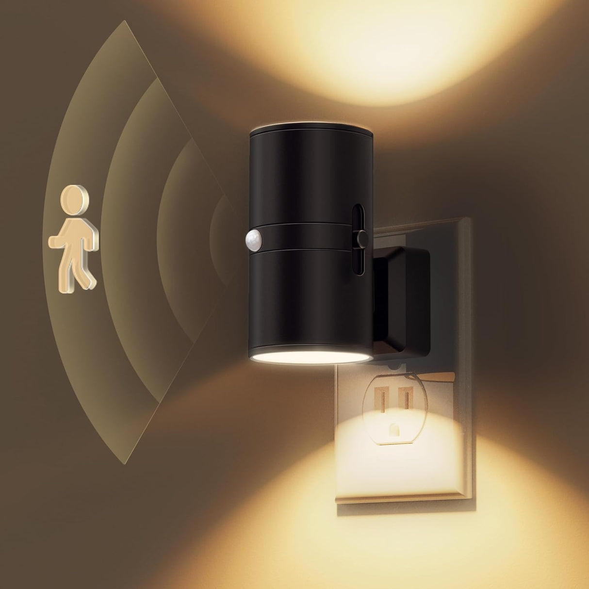 Vägglampa Modern Plug In Rörelsesensor Lampa Carvallo