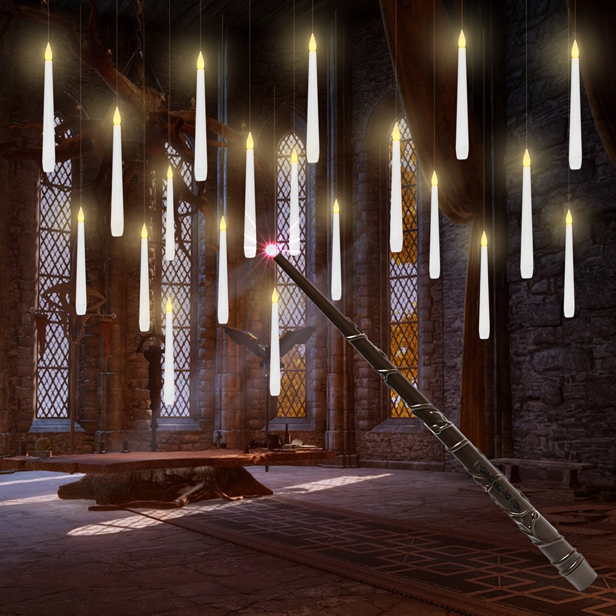 LED Ljus Hängande Flämtande Utan Flamma Set Carvallo