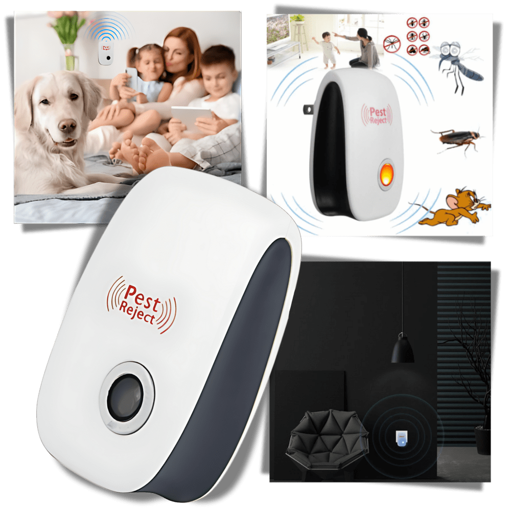 PestGuard – Kompakt ultraljudsskadedjursbekämpare med modern design för hemmabruk Carvallo