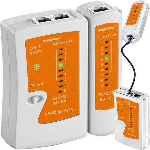 Bigstren Pro Kabeltestare RJ45/RJ11 – Nätverks- & Telefonkabeltestare