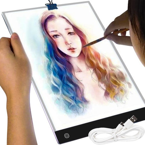 Ritbord med LED – A4, USB & 3 Ljuslägen