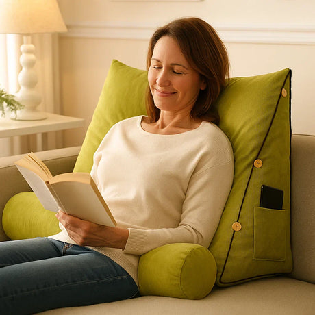 Ryggstödskudde med avtagbar nackrulle Carvallo