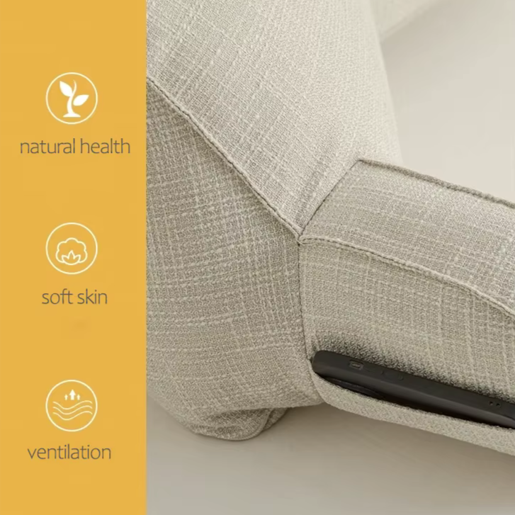 Delux ryggstöd kudd – Ergonomiskt stöd med justerbart nackstöd & tvättbart fodral Carvallo