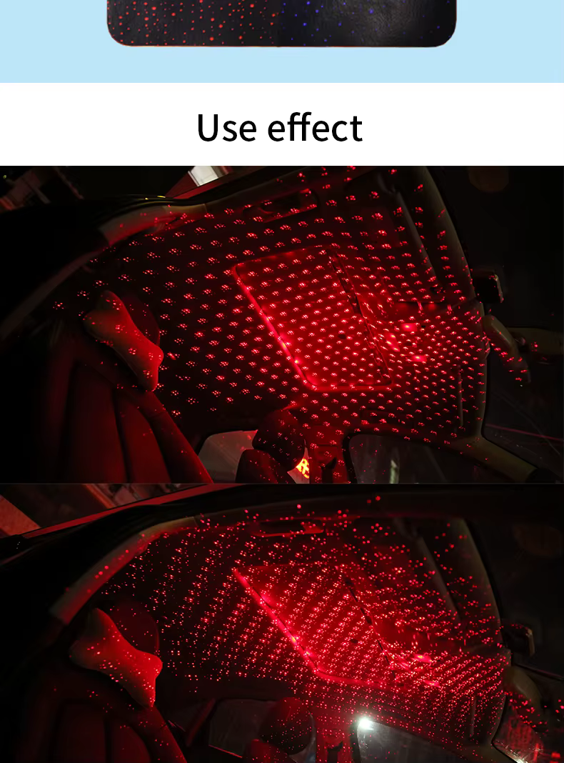 Royallure Bil Tak Stjärnig LED Interiör Ljus – USB Flexibel Ambient Belysning för Fester & Resor Carvallo